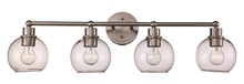  22224 BN - Grand Collection 4-Light Globe Shaded Vanity Wall Light